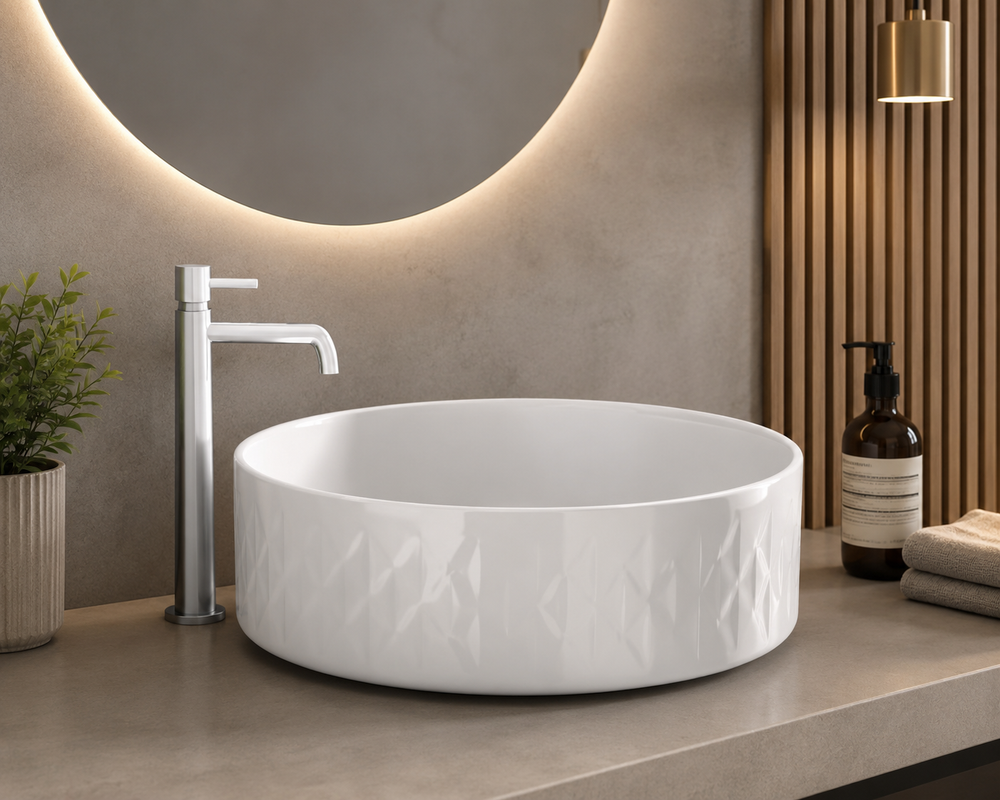 Lavabo porcelana sobre encimera AGNES