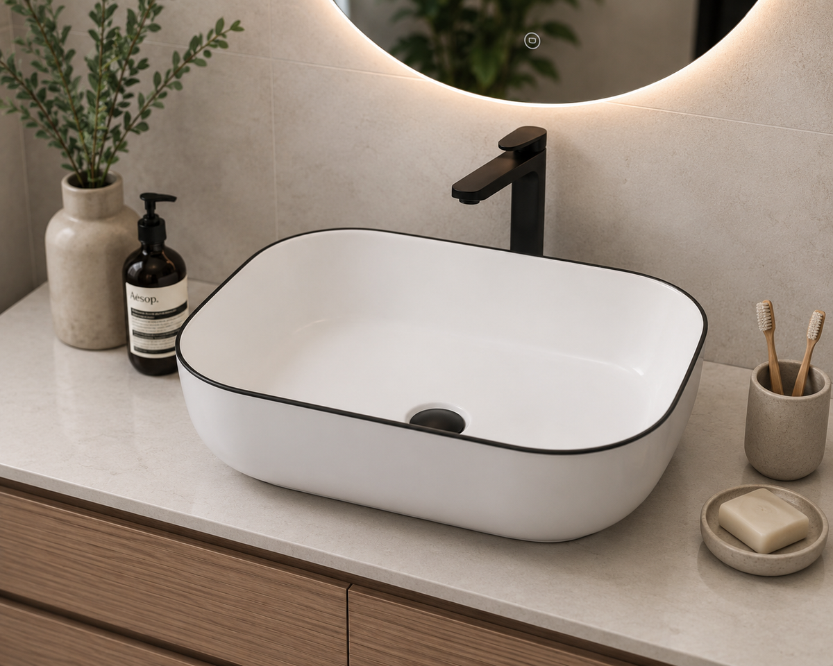 Lavabo porcelana sobre encimera BEIRA