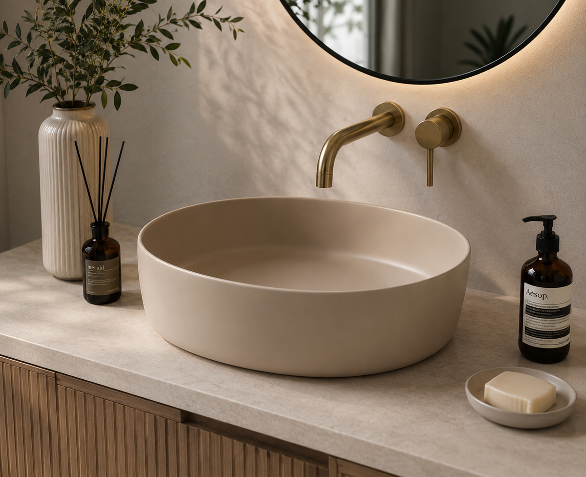 Lavabo porcelana sobre encimera BETH
