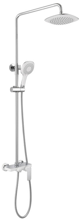 Columna de ducha redonda c/monomando CASSIO