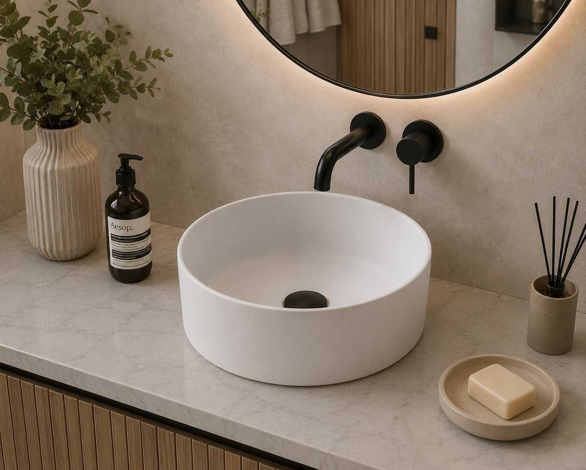 Lavabo porcelana sobre encimera OSIRIS