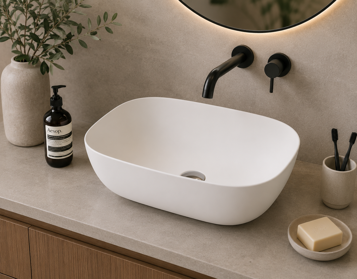 Lavabo porcelana sobre encimera HORUS