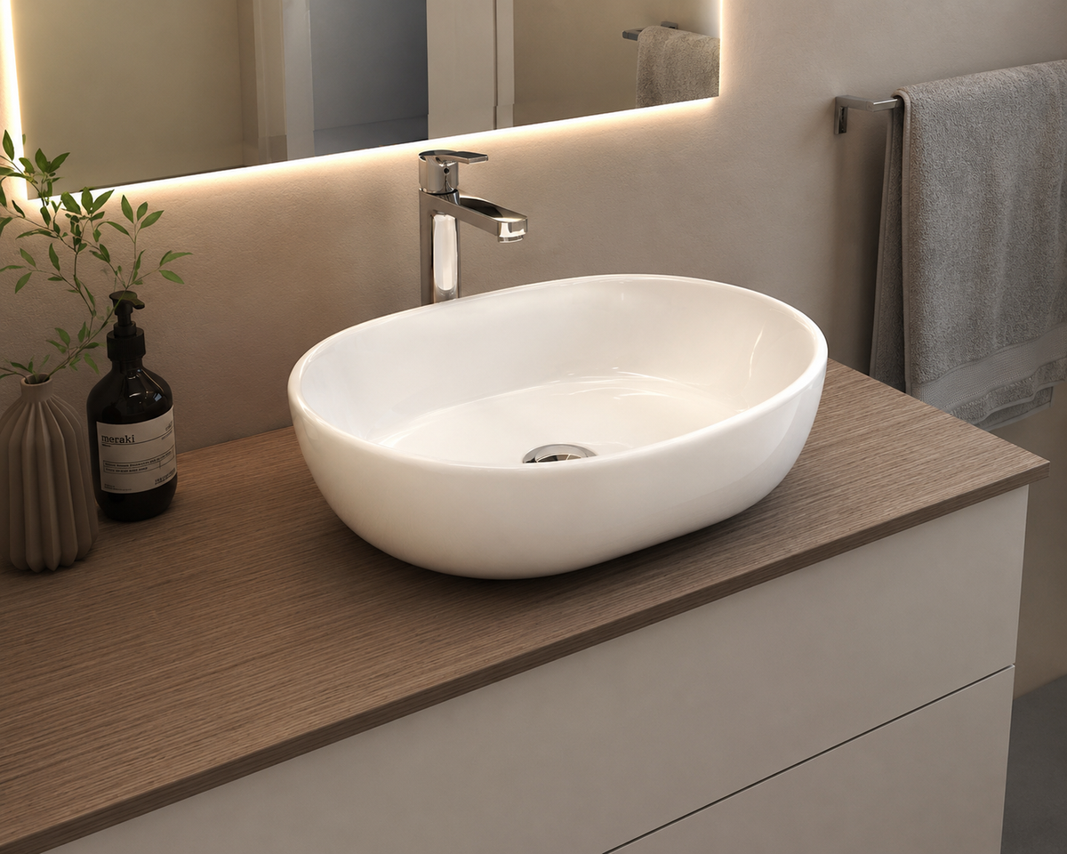Lavabo porcelana sobre encimera MONACO