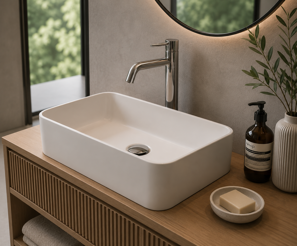 Lavabo porcelana sobre encimera DALLAS