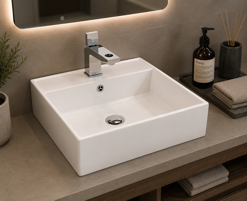 Lavabo porcelana sobre encimera LIBRA