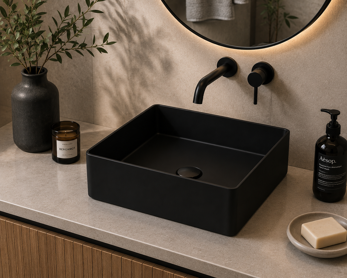 Lavabo porcelana sobre encimera SATET