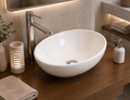 Lavabo porcelana sobre encimera OVAL