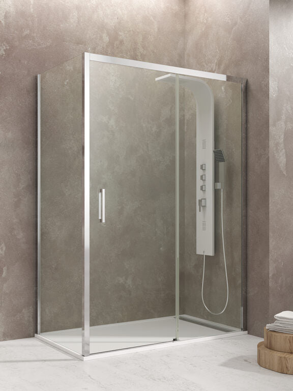 Paroi de douche d'angle avec paroi latérale fixe AKTUAL